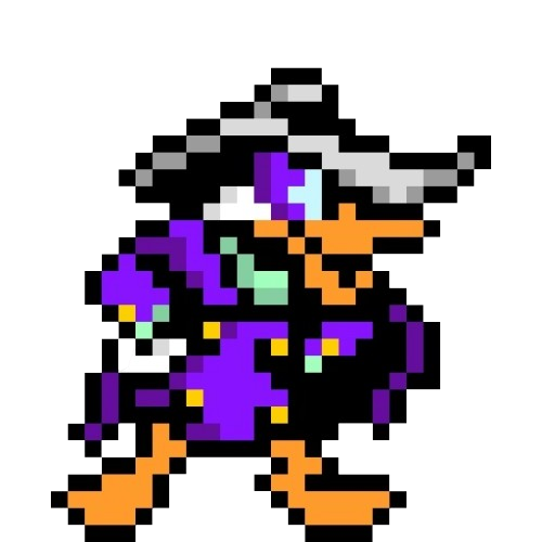 Darkwing Duck sprite - click or tap to see him look around