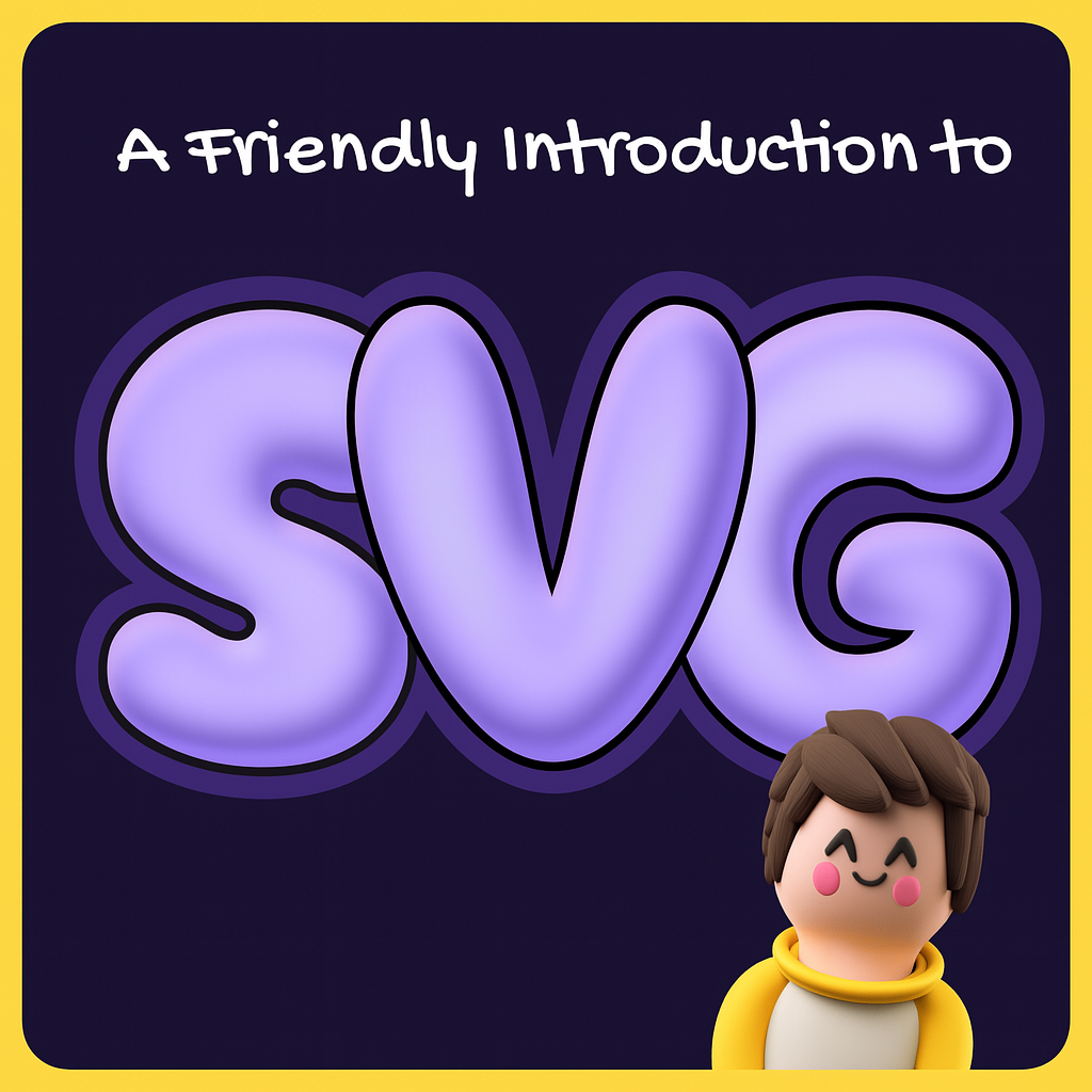Hero image of a friendly introduction to SVG